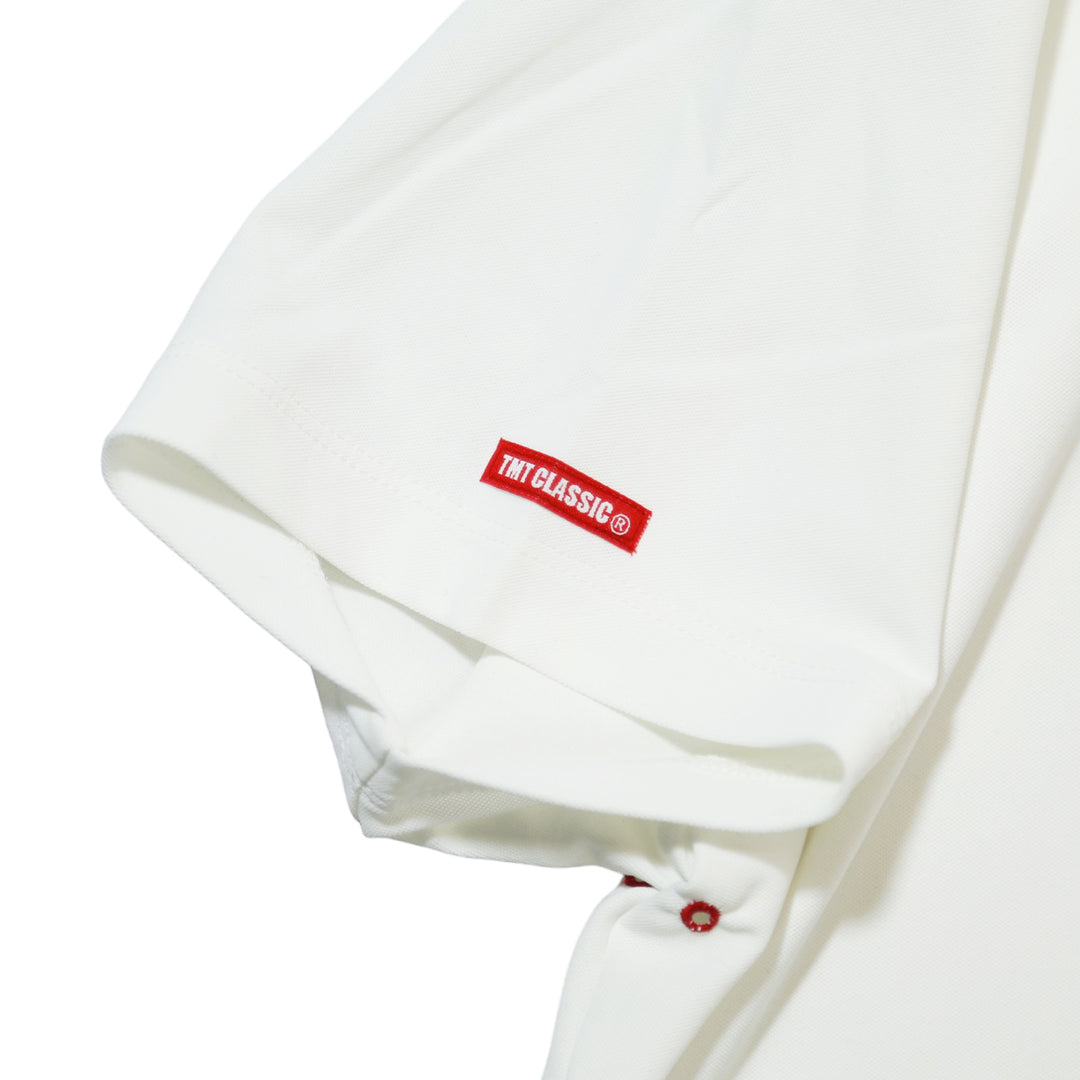 BIG LOGO MICRO STITCH POLO SHIRTS / WHITE