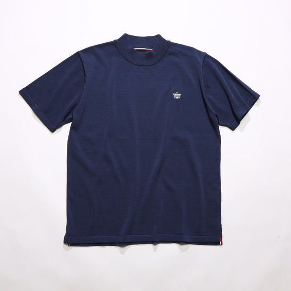DRY KNIT MOCK NECK／NAVY