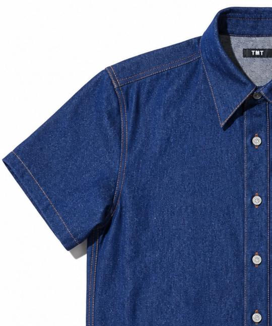 【7月下旬発送予定】DENIM SHORT SLEEVE SHIRTS（ONE WASH）
