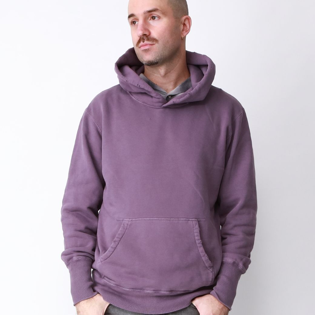 VINTAGE SWEAT HOODIE（Sulfur Dyes）／PURPLE