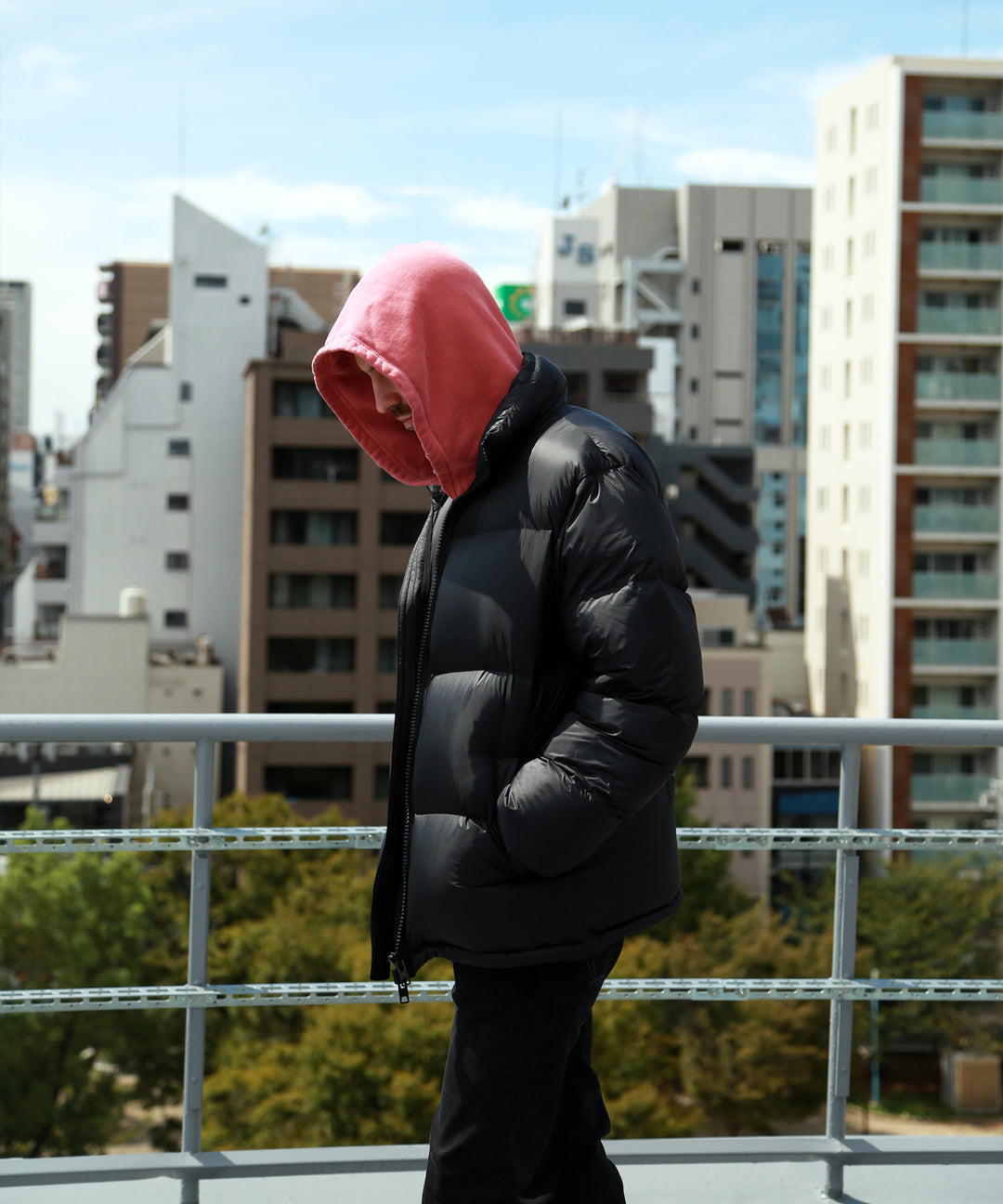 NYLON DOWN JACKET／BLACK