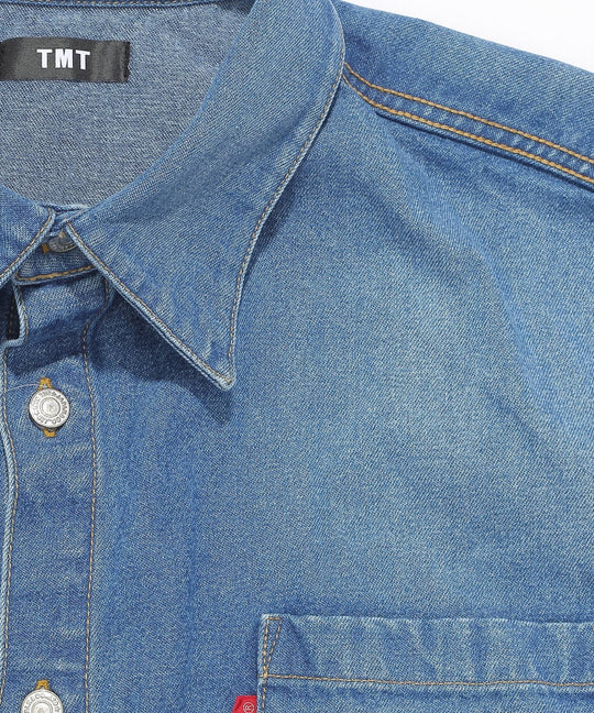 ※10月上旬発送予定※12oz DENIM WIDE SHIRTS (vintage finished)