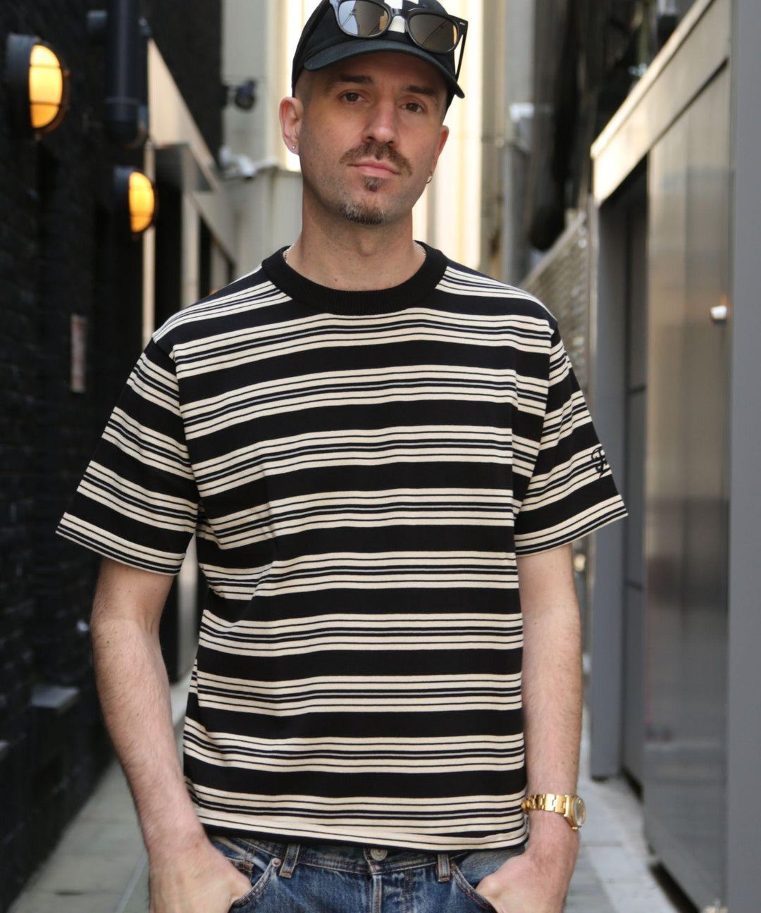DRY KNIT BORDER T-SHIRTS