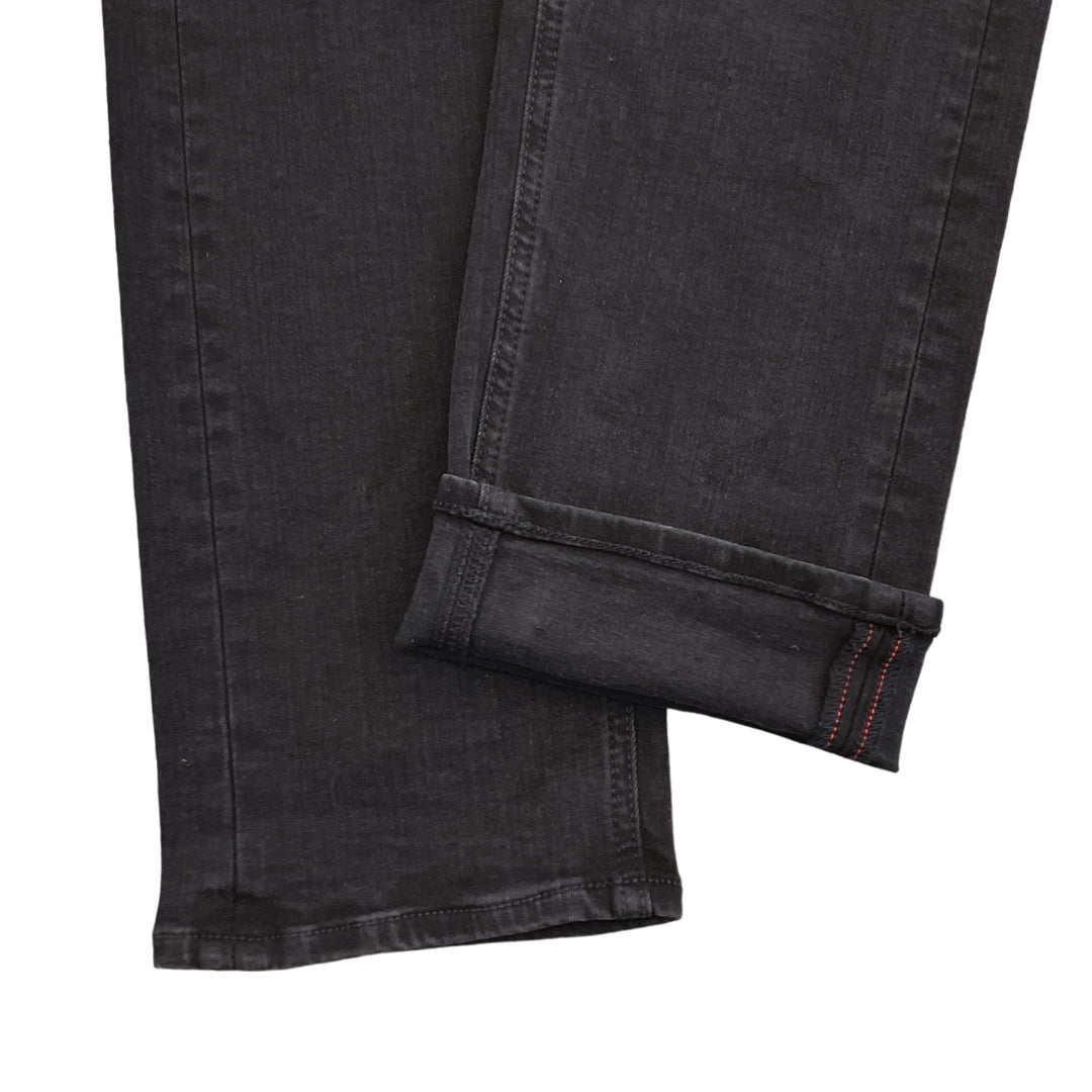 STRETCH COMFY DENIM 5P SKINNY SLIM FIT / BLACK