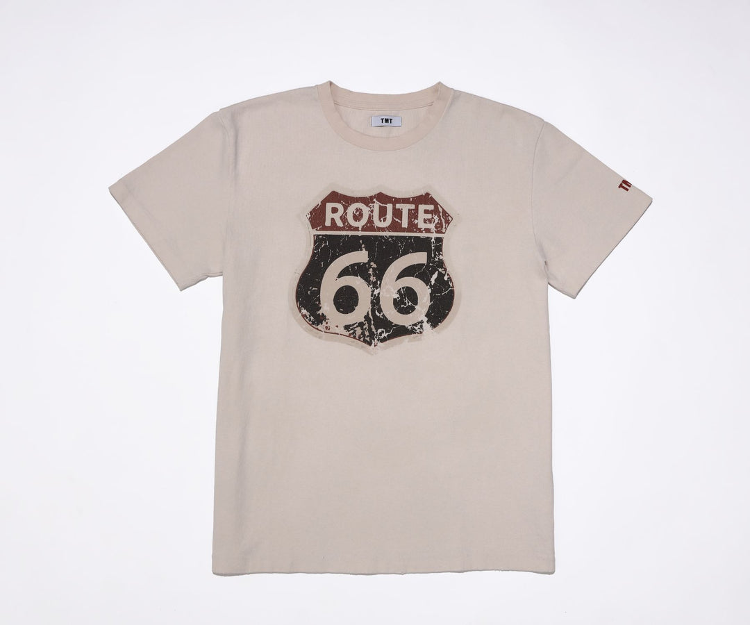 DRY COTTON JERSEY S/STEE(ROUTE 66) / BEIGE