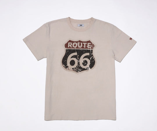 DRY COTTON JERSEY S/STEE(ROUTE 66) / BEIGE