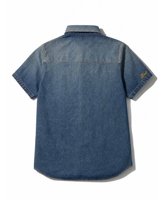 DENIM SHORT SLEEVE SHIRTS（VINTAGE FINISH）