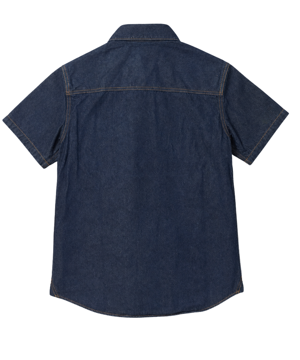 DENIM SHORT SLEEVE SHIRTS（ONE WASH）