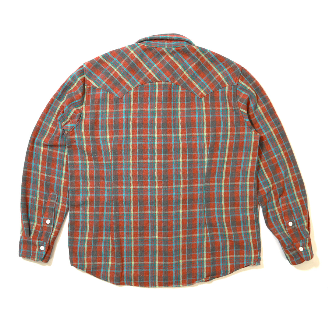 Heavy flannel Check Shirts ／ BROWN