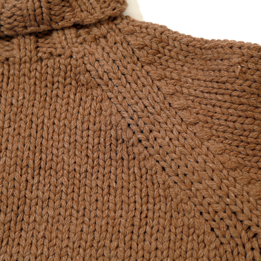 ROUGH GAUGE HAND KNIT／ BROWN