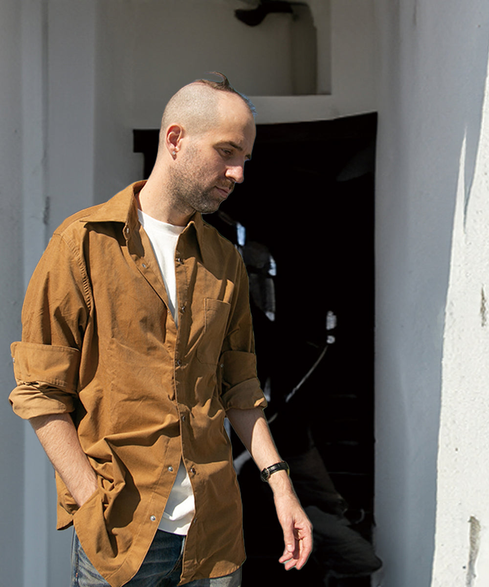 ワイドシルエットコーデュロイシャツ／ BEIGE