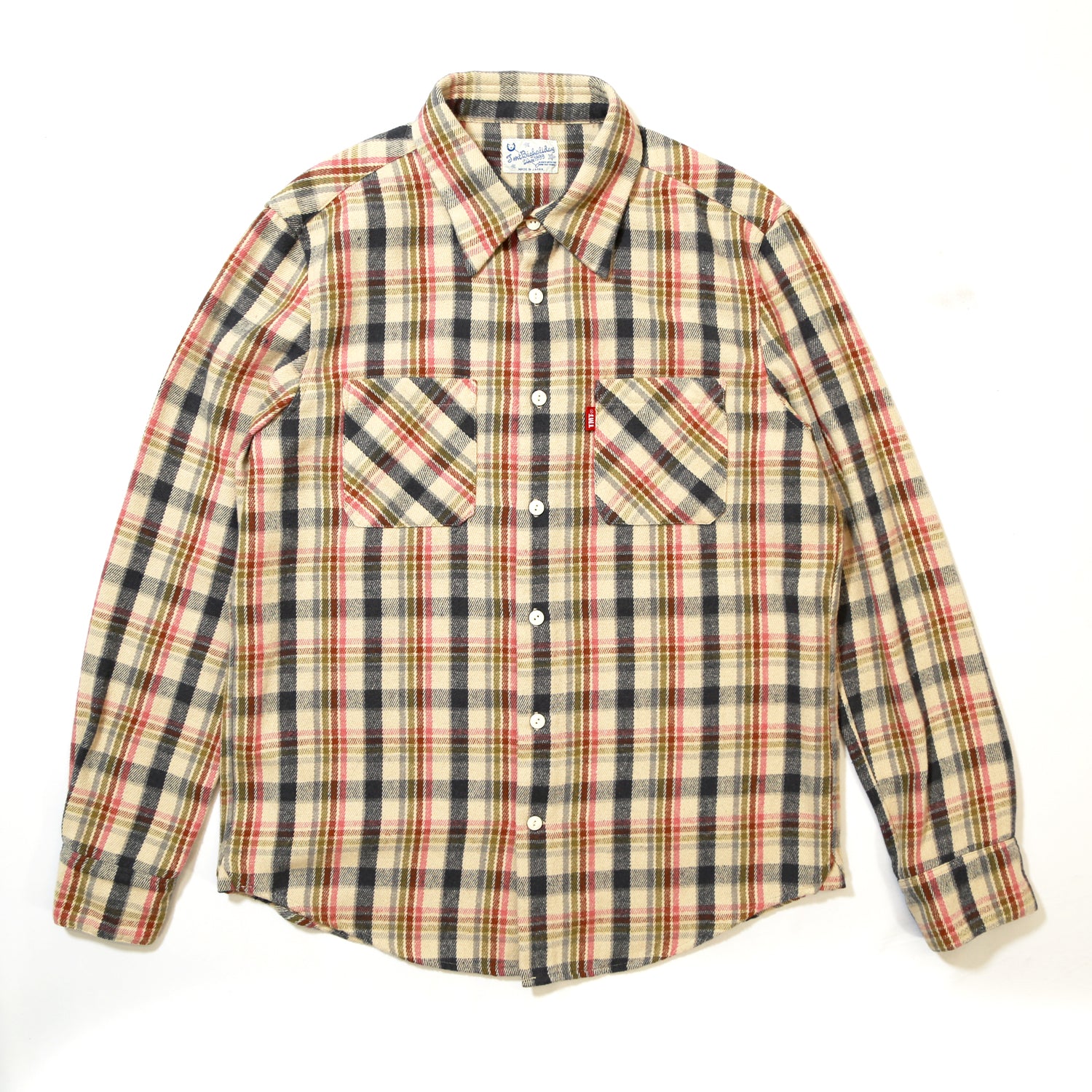 Heavy flannel Check Shirts ／ IVORY – TMT OFFICIAL ONLINE STORE