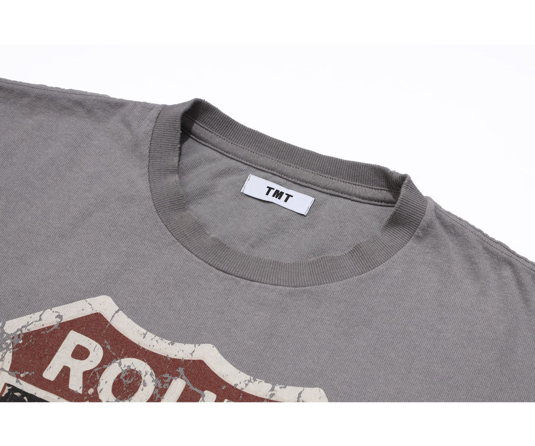 DRY COTTON JERSEY S/STEE(ROUTE 66) / GRAY