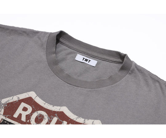 DRY COTTON JERSEY S/STEE(ROUTE 66) / GRAY