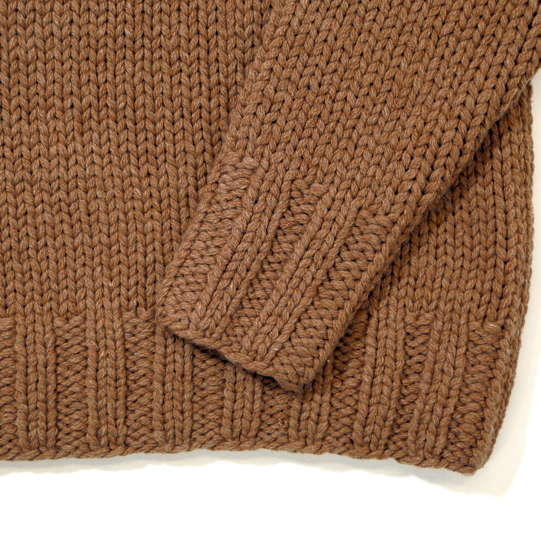 ROUGH GAUGE HAND KNIT／ BROWN