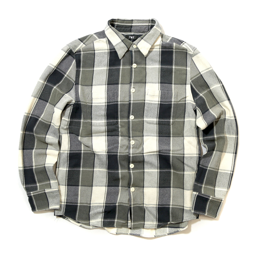 HEAVY TWILL PLAID SHIRTS／ BLACK – TMT OFFICIAL ONLINE STORE