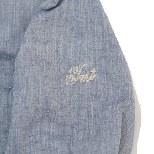 COTTON LINEN CHAMBRAY SHIRTS／ NAVY