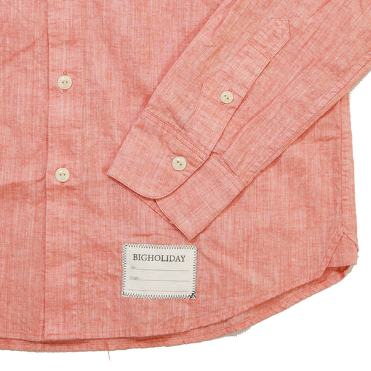 COTTON LINEN  CHAMBRAY SHIRTS／ ORANGE