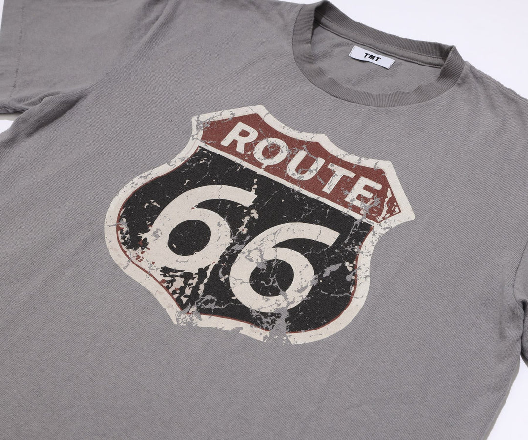 DRY COTTON JERSEY S/STEE(ROUTE 66) / GRAY