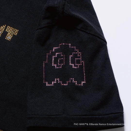 【 TMT × PAC-MAN 】DRY COTTON JERSEY  S/S TEE (CRYSTALS)