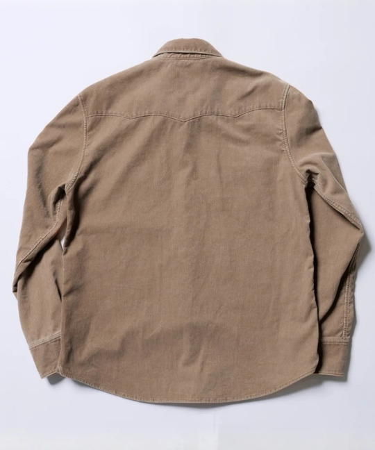 コーデュロイウエスタンシャツ／ BEIGE