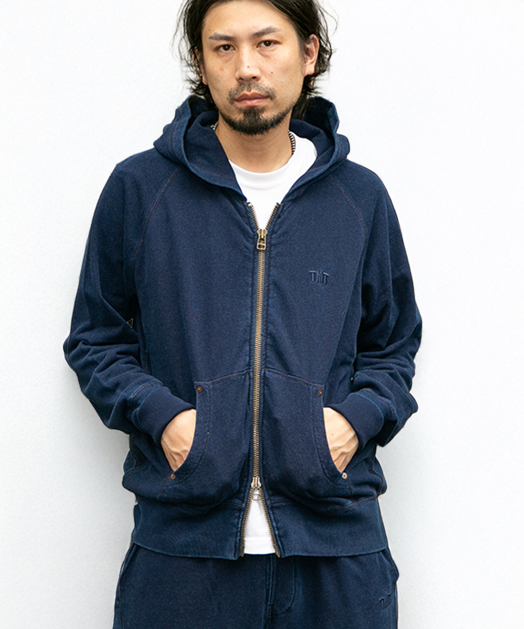 ZIP UP PARKA (INDIGO）