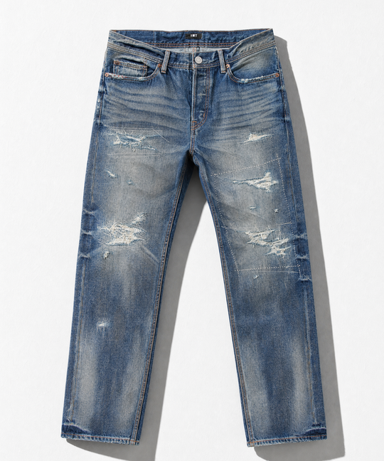 12oz SOFT DENIM 5P STRAIGHT（vintage processing）