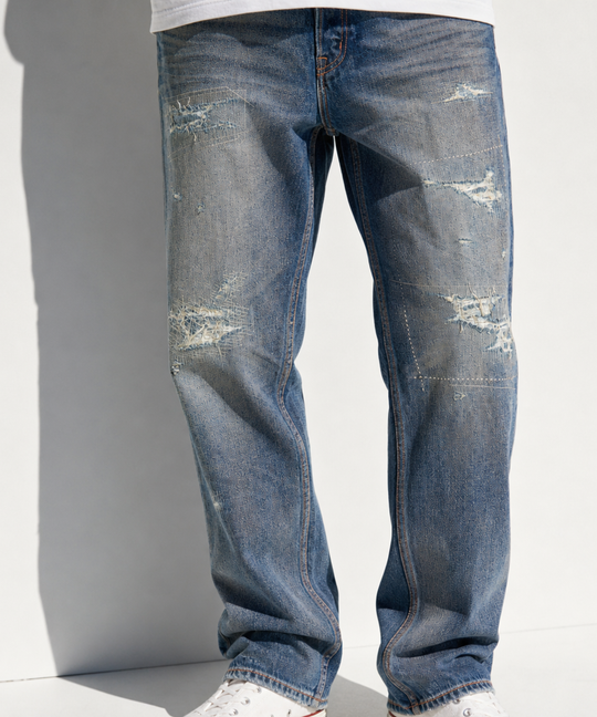 12oz SOFT DENIM 5P STRAIGHT（vintage processing）