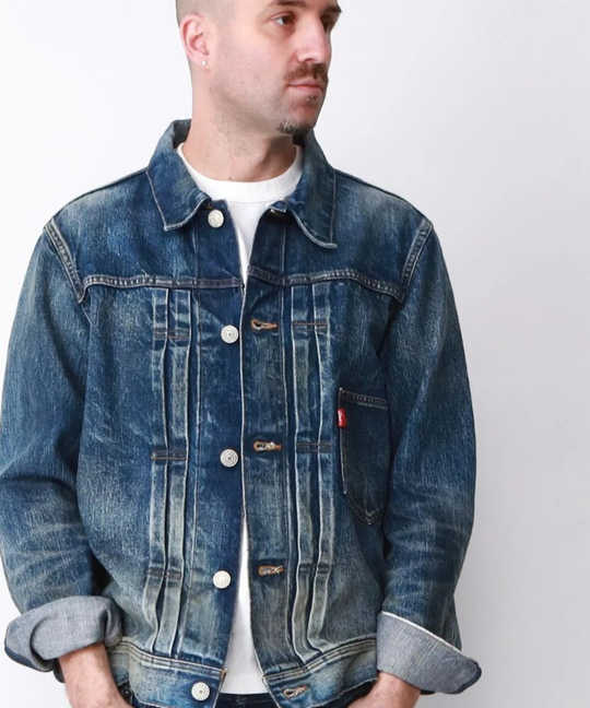 【HQ DENIM】TRUCKER JACKET(vintage processing.)