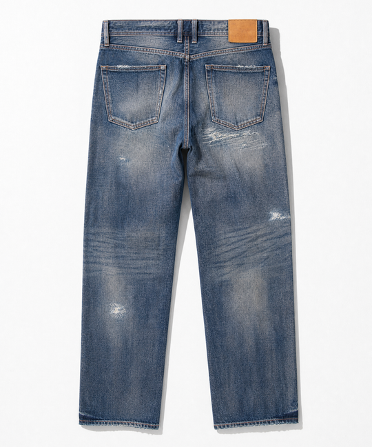 12oz SOFT DENIM 5P STRAIGHT（vintage processing）
