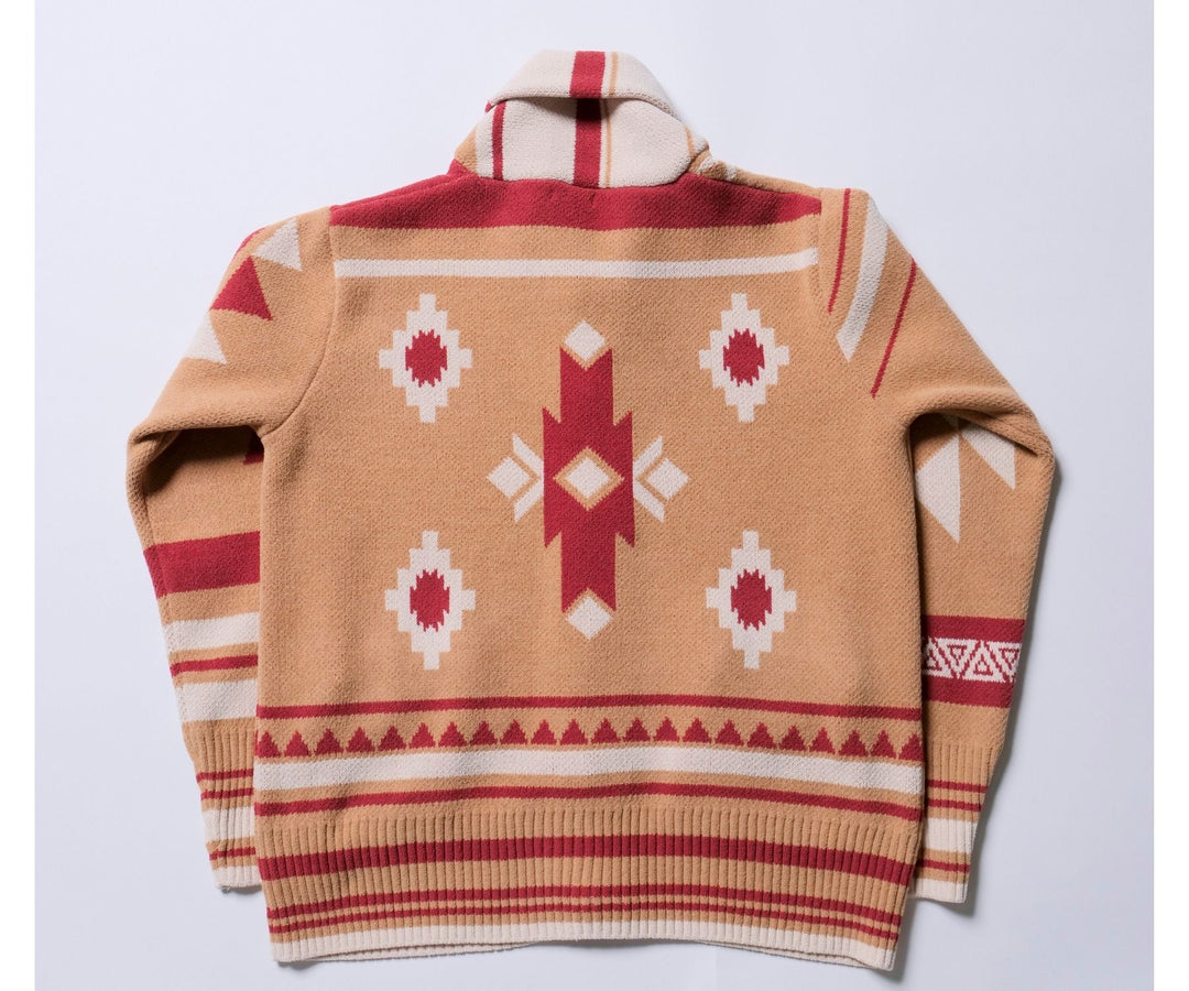 NATIVE KNIT CARDIGAN／BEIGE