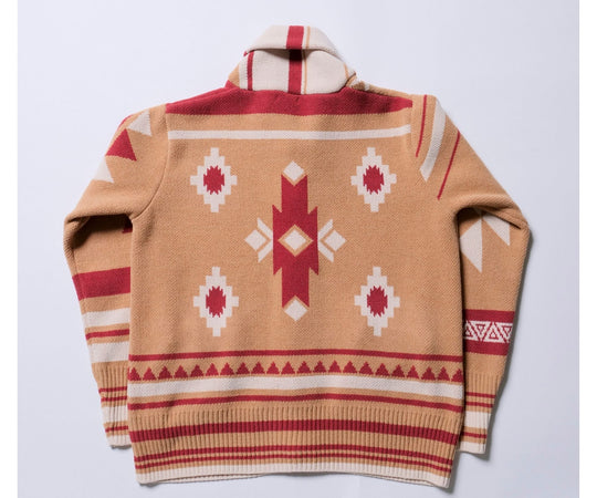 NATIVE KNIT CARDIGAN／BEIGE