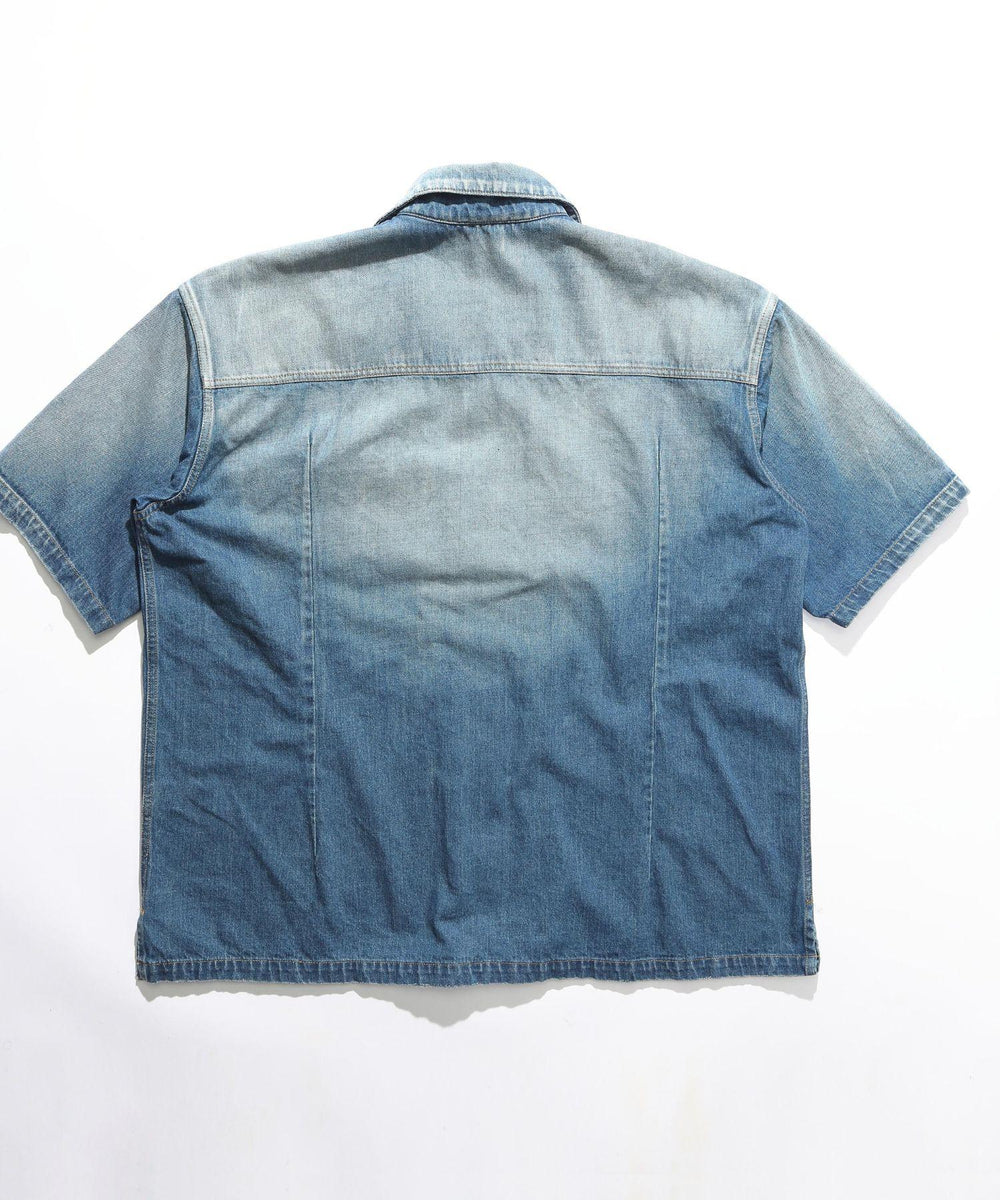 10oz DENIM SHORT SLEEVE SHIRTS（OVERSIZED）