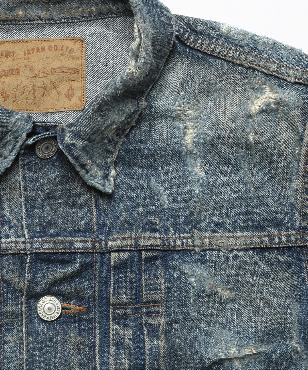 ※8月下旬発送予定【HQ DENIM】TRUCKER JACKET(damaged)