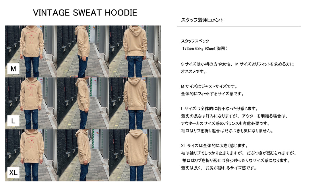 【10月下旬より発送】VINTAGE INDIGO DYE SWEAT HOODIE／INDIGO