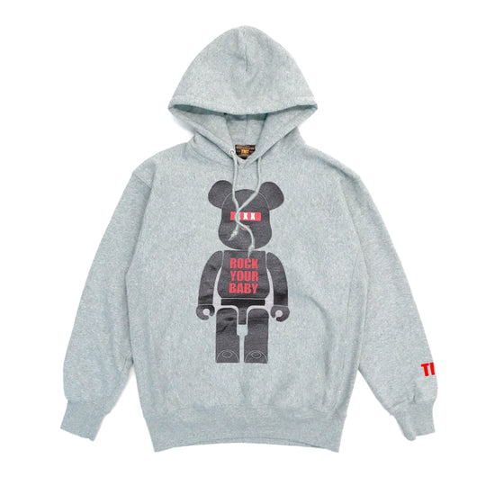 BE@RBRICK×TMT VINTAGE FRENCH TERRY PULLOVER HOODIE(ROCK YOUR BABY) / TOP GRAY