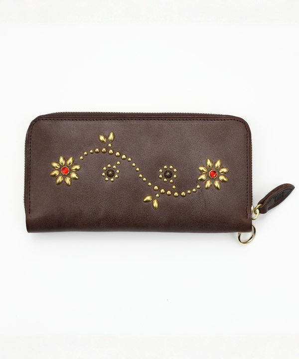 LEATHER STADS WALLET (LONG)