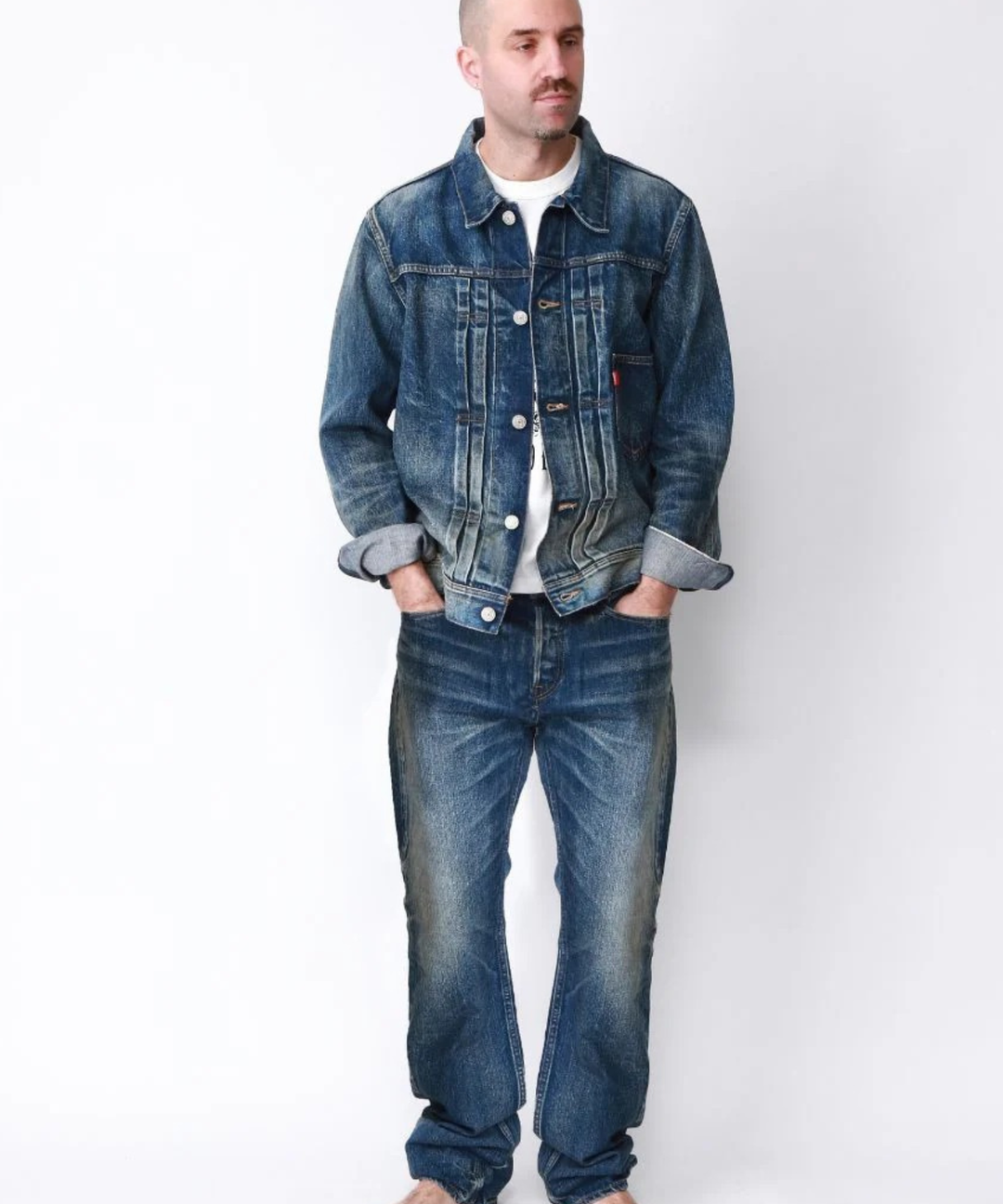 【HQ DENIM】 5P TAPERED(vintage processing.)