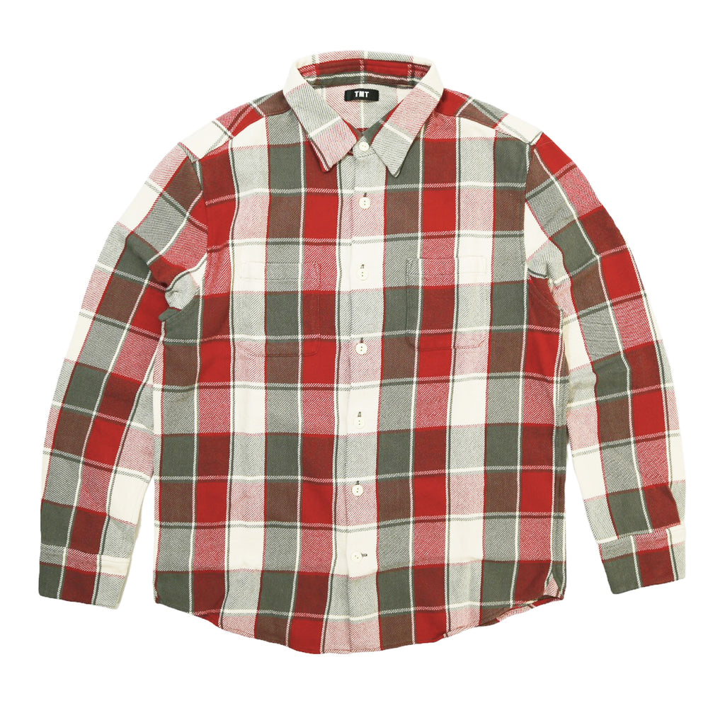 HEAVY TWILL PLAID SHIRTS／ RED – TMT OFFICIAL ONLINE STORE