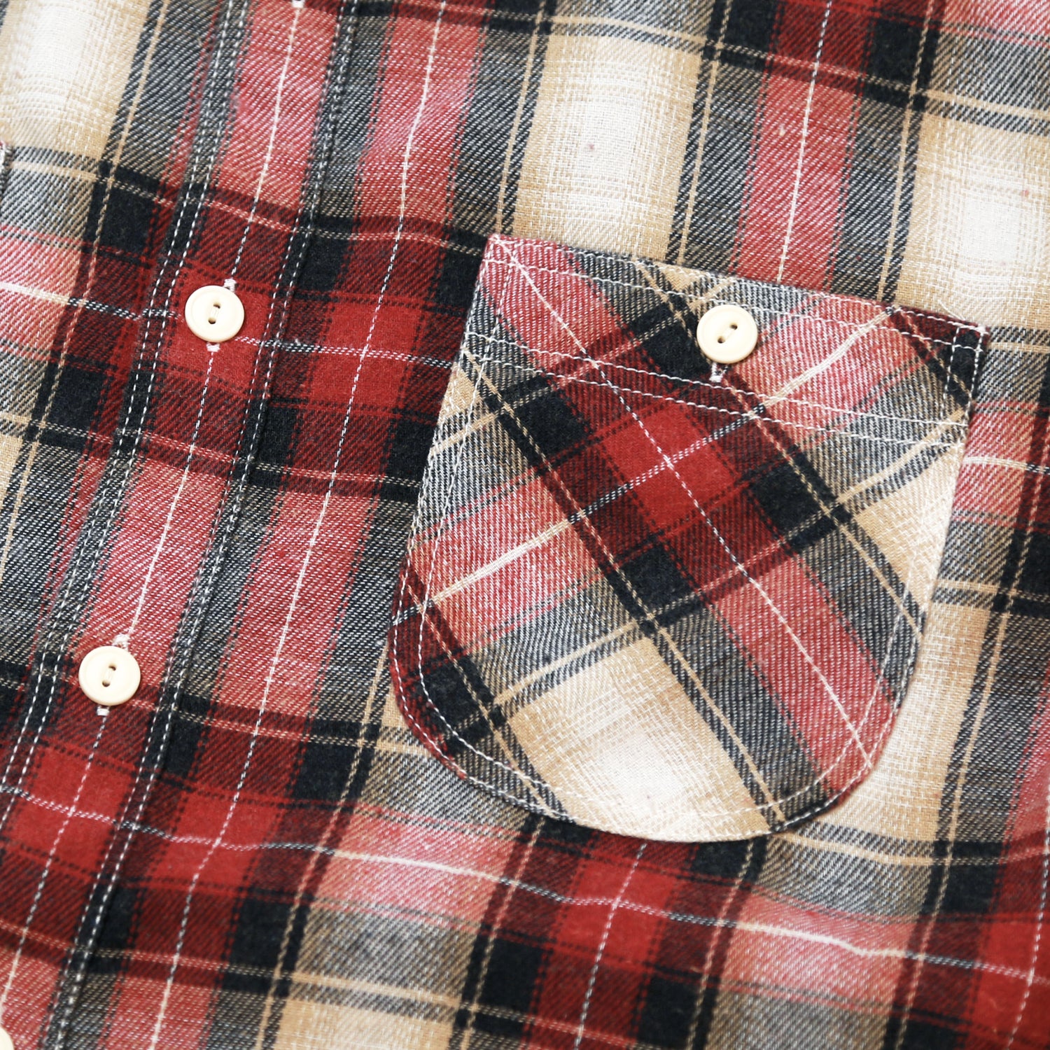 WOOLY PLAID SHIRTS（over plaid)／RED – TMT OFFICIAL ONLINE STORE