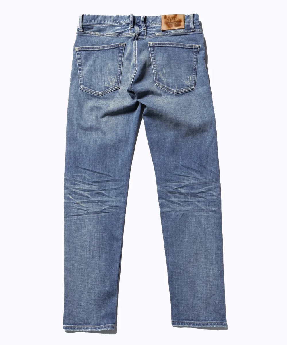 STRETCH DENIM 5P SLIM-FIT TAPERED / INDIGO LIGHT