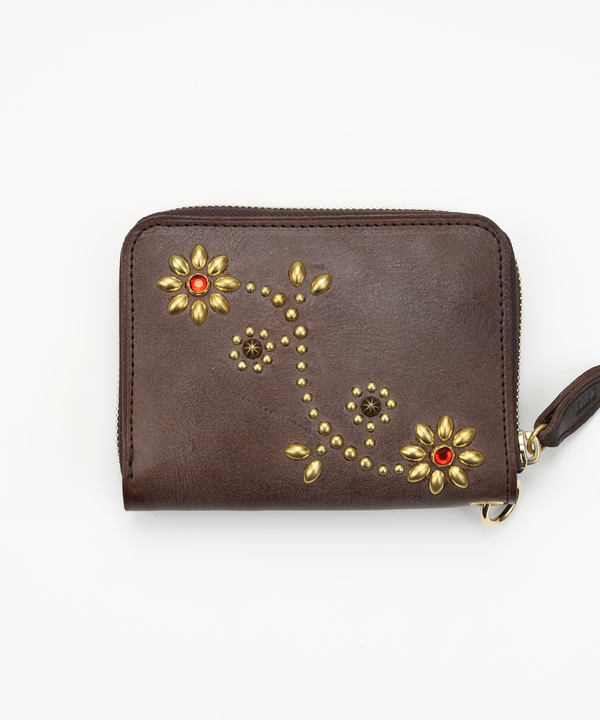 LEATHER STADS WALLET (MIDDLE)