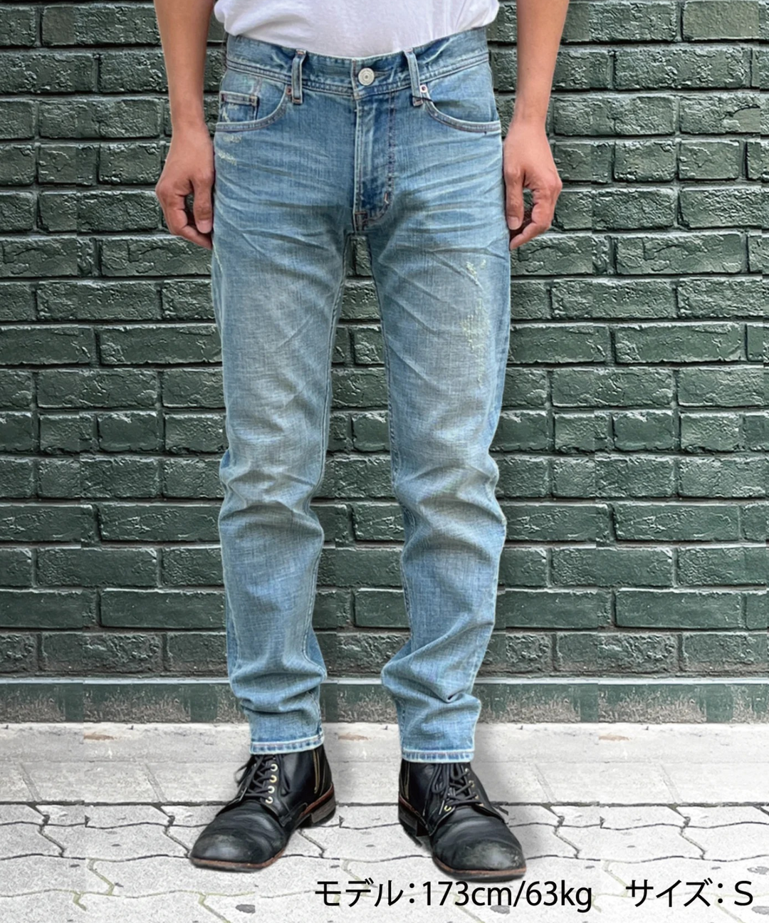 STRETCH DENIM 5P SLIM-FIT TAPERED / INDIGO LIGHT