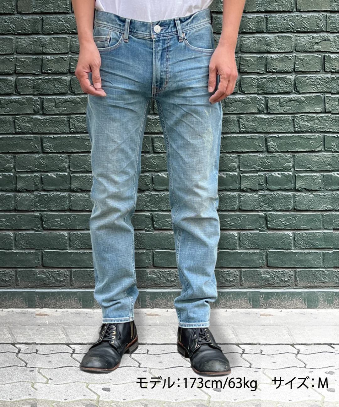STRETCH DENIM 5P SLIM-FIT TAPERED / INDIGO LIGHT