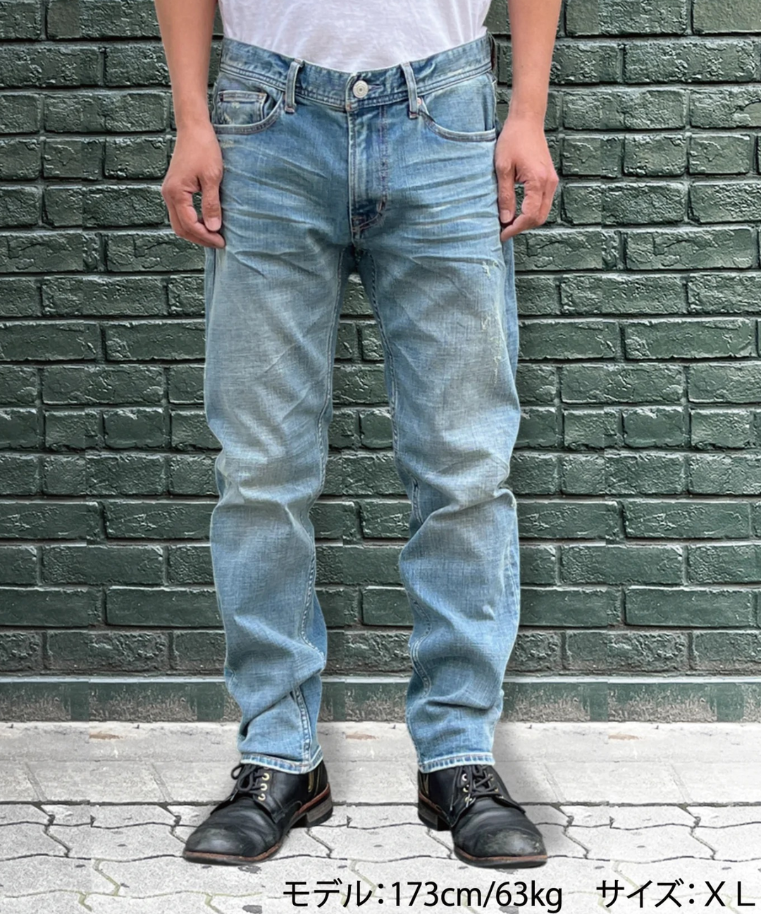STRETCH DENIM 5P SLIM-FIT TAPERED / INDIGO LIGHT