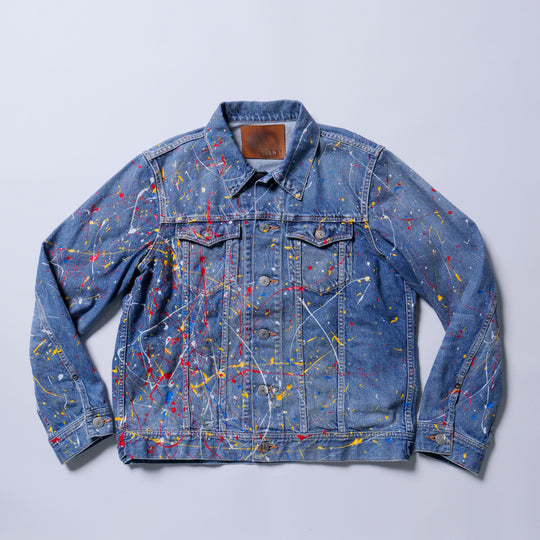 ペイント SOFT DENIM TRUCKER JACKET(TYPE 557XX)／インディゴライト