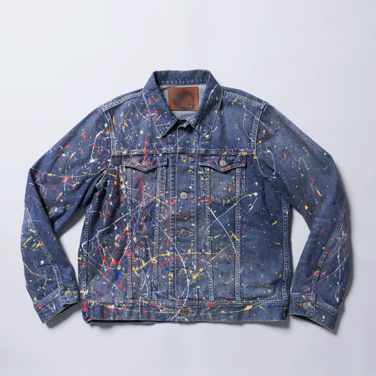 ペイント SOFT DENIM TRUCKER JACKET(TYPE 557XX)／インディゴ