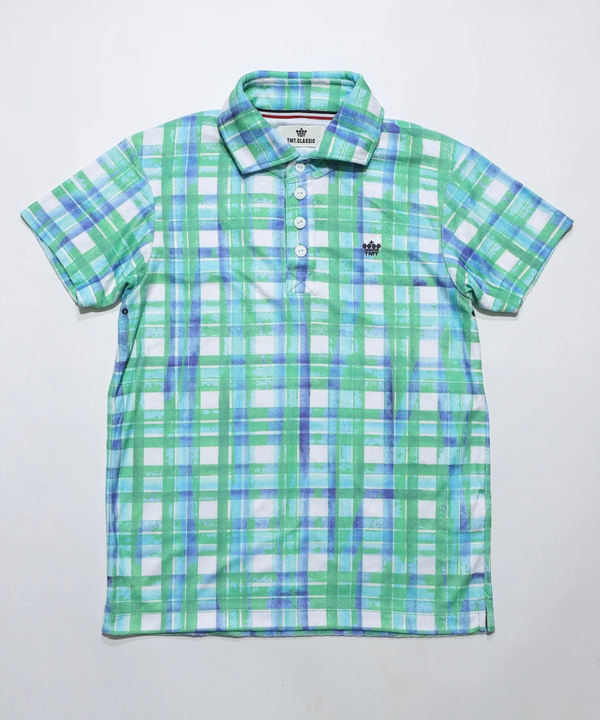 DRY PILE CHECK POLO SHIRTS