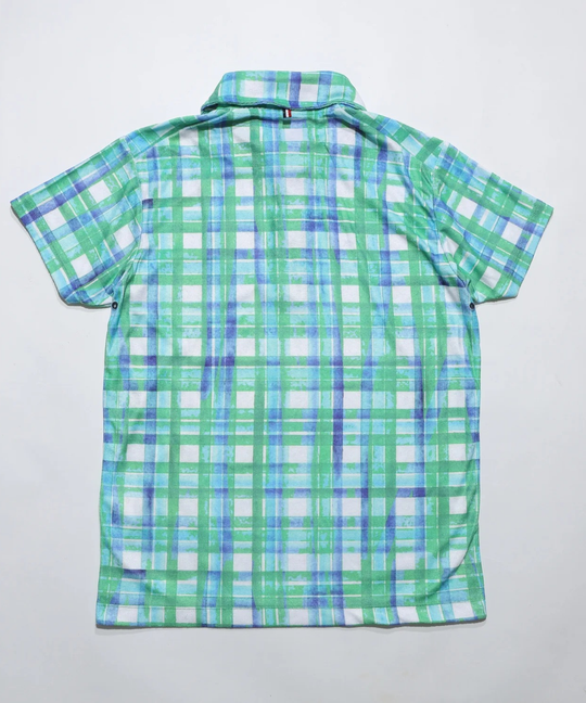 DRY PILE CHECK POLO SHIRTS
