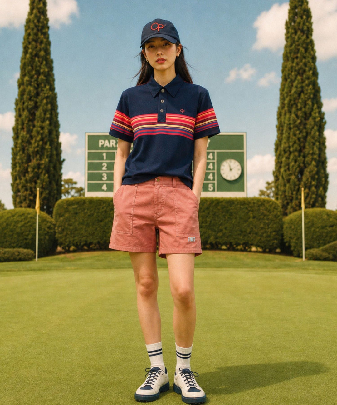 【TMT×Ocean Pacific】 PEARTEX POLO SHIRT（BORDER）